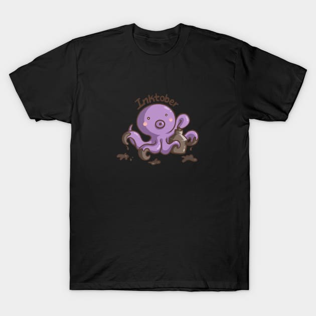 Inktober Octopus T-Shirt by mschibious